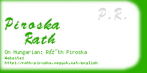 piroska rath business card